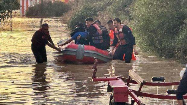 Manavgat’ta şiddetli yağışta mahsur kalan 236 kişi tahliye edildi