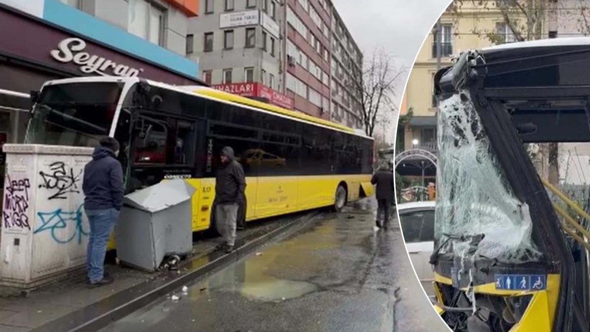 İstanbul’da 2 İETT otobüsü çarpıştı: ‘Kaldırımda ne var ne yok götürdü’