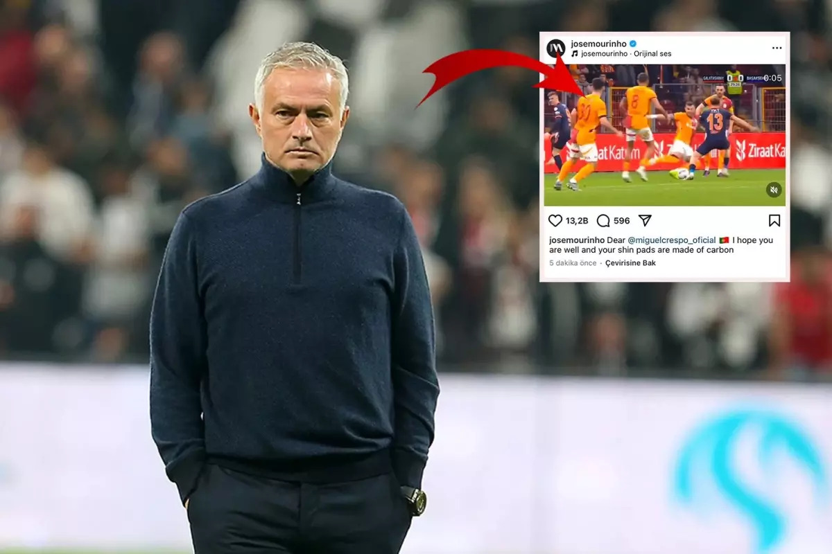 Mourinho’dan Galatasaray’a olay gönderme! Maçtan pozisyon paylaşıp bir de not düştü